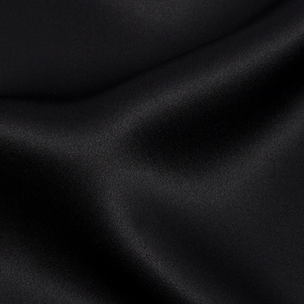 Stretch Silk Charmeuse - Black - Premium Collection