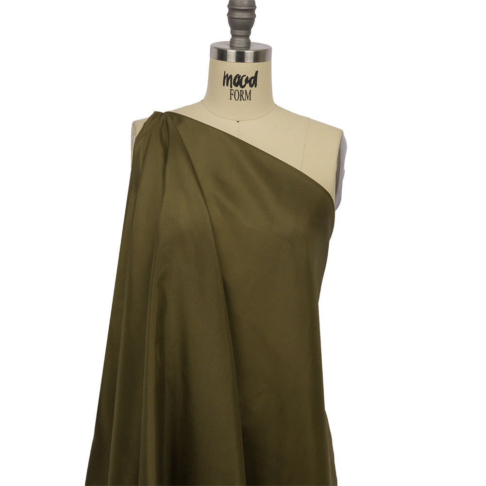 China Silk/Silk Habotai - Olive Green - Premium Collection China Silk/Silk Habotai - Olive Green - Premium Collection