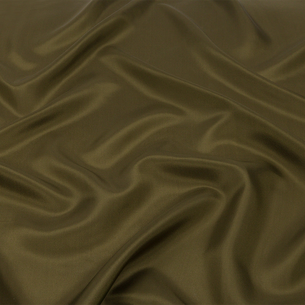 China Silk/Silk Habotai - Olive Green - Premium Collection China Silk/Silk Habotai - Olive Green - Premium Collection