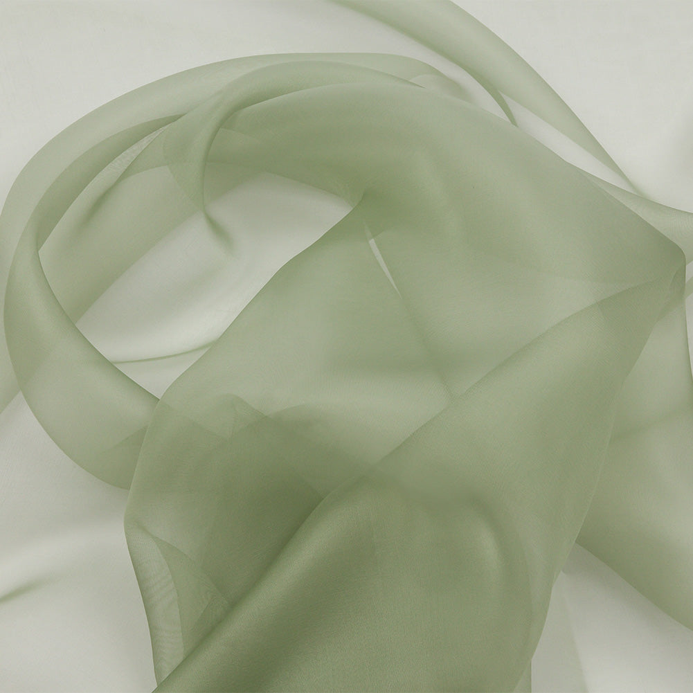 Silk Organza 44" - Oil Green - Premium Collection Silk Organza 44" - Oil Green - Premium Collection