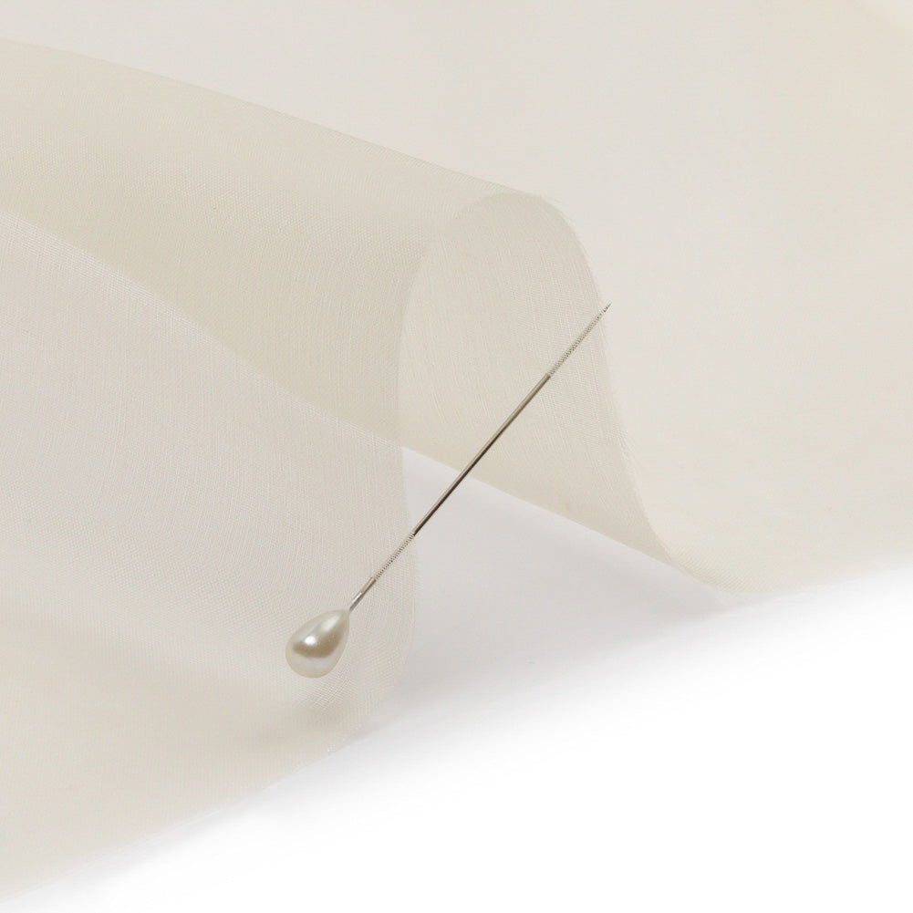 Silk Organza 44" - Pale Yellow - Premium Collection