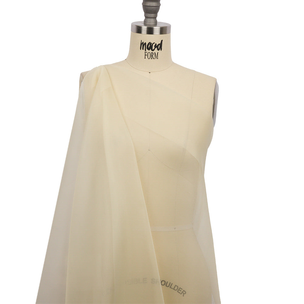 Silk Organza 44" - Pale Yellow - Premium Collection