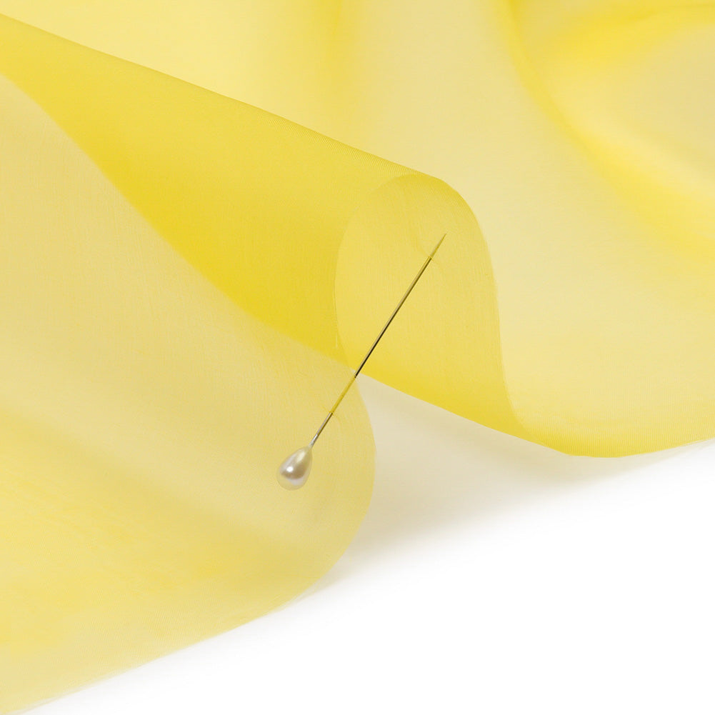 Organza de seda de 44 pulgadas - Amarillo mantequilla - Colección Premium Organza de seda de 44 pulgadas - Amarillo mantequilla - Colección Premium