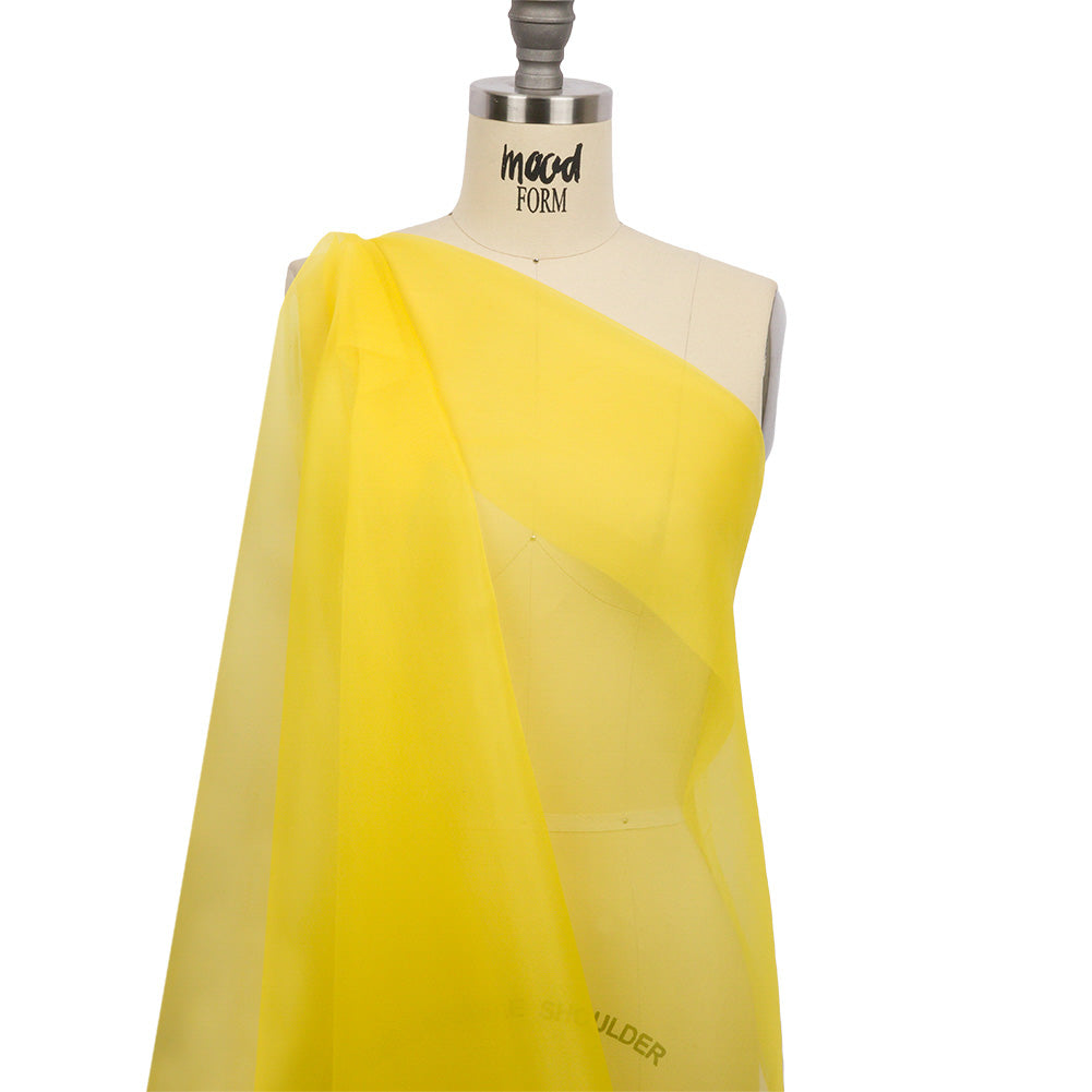 Organza de seda de 44 pulgadas - Amarillo mantequilla - Colección Premium Organza de seda de 44 pulgadas - Amarillo mantequilla - Colección Premium