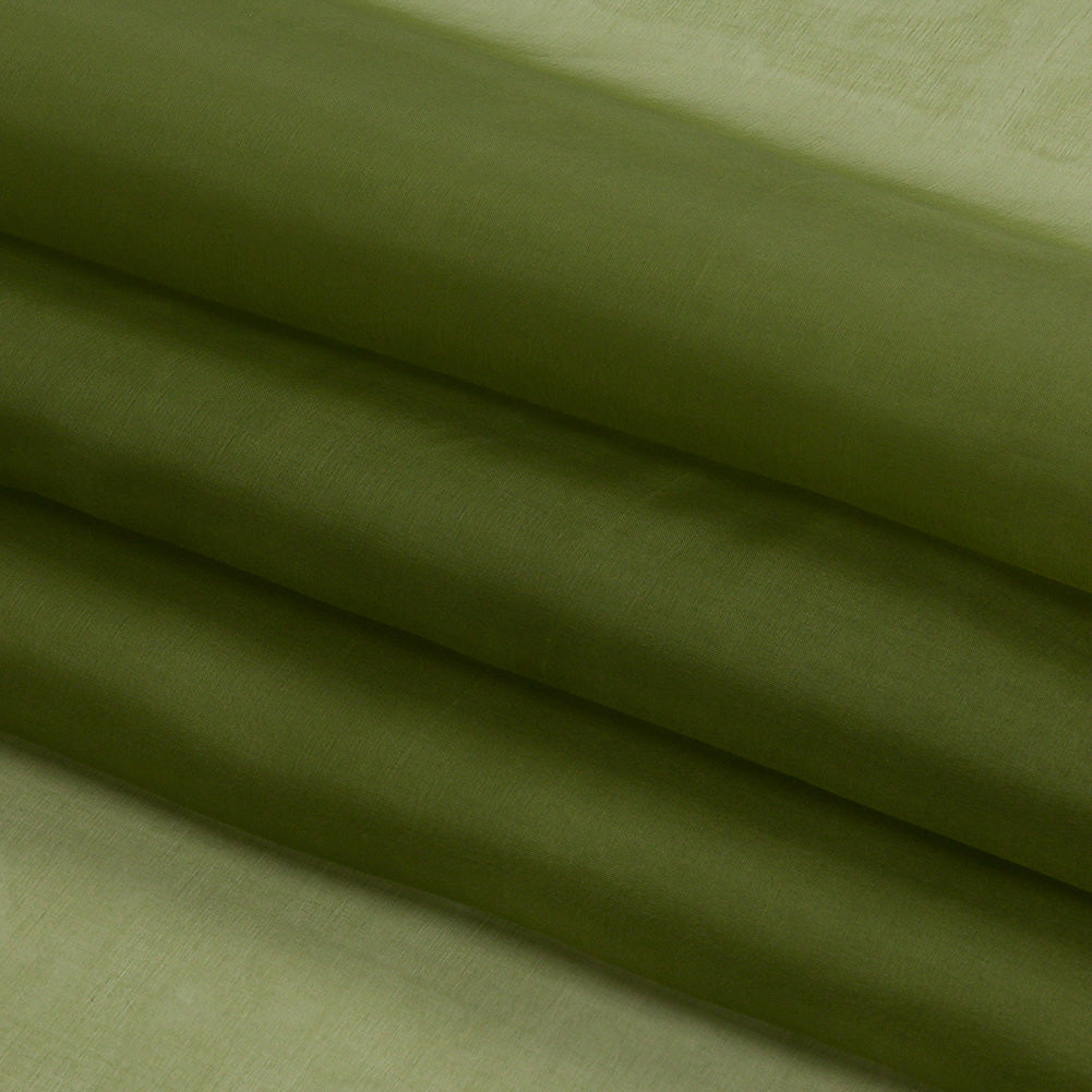 Silk Organza 44" - Pesto Green - Premium Collection