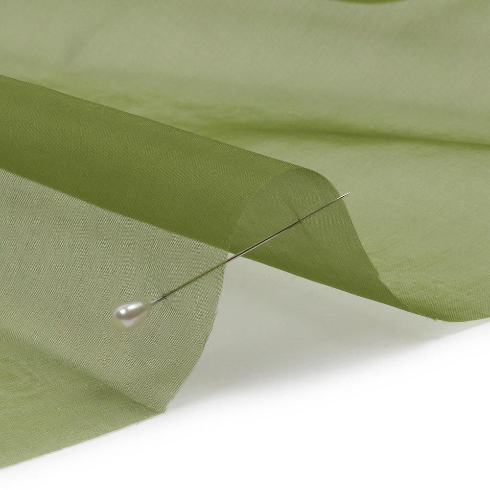 Silk Organza 44" - Pesto Green - Premium Collection