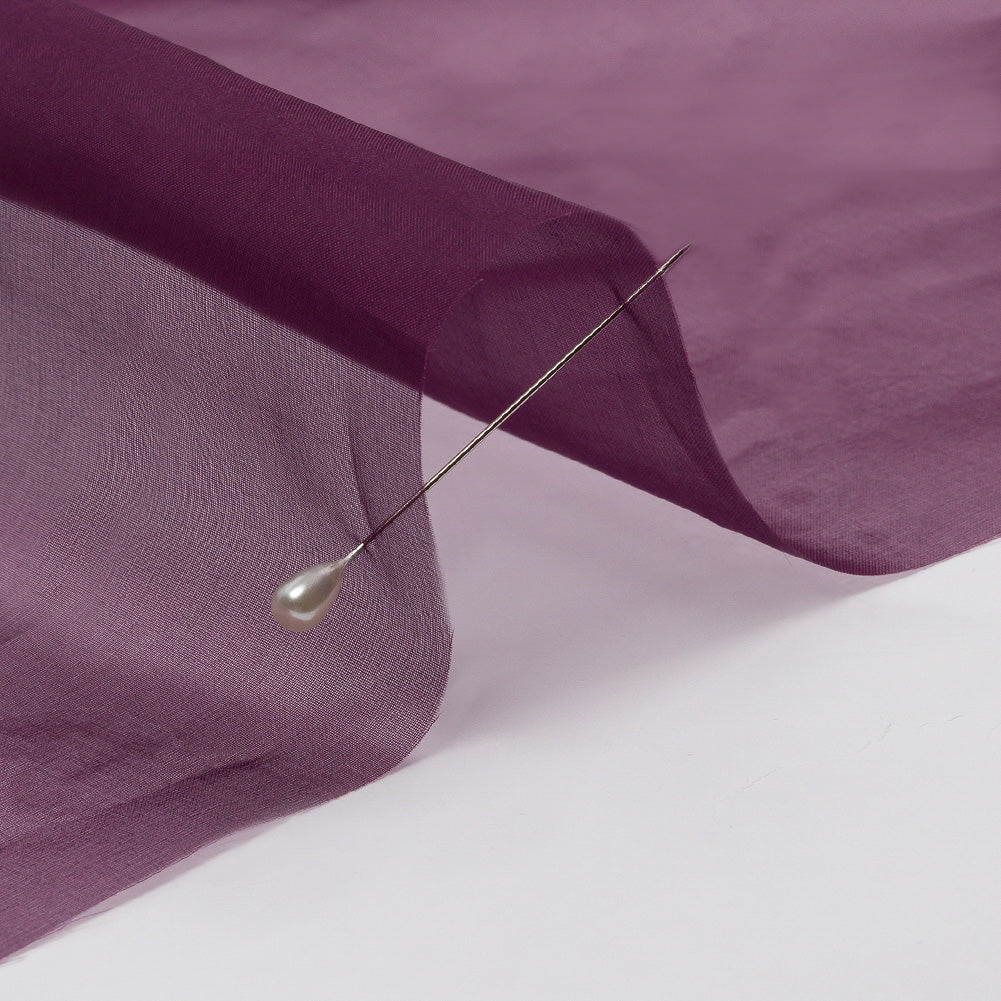 Silk Organza 44" - Eggplant - Premium Collection