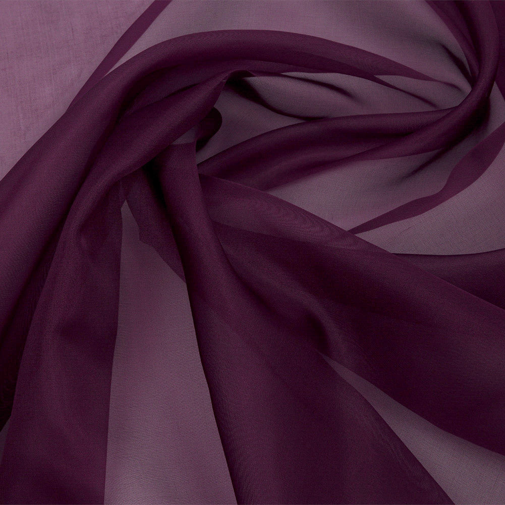 Silk Organza 44" - Eggplant - Premium Collection