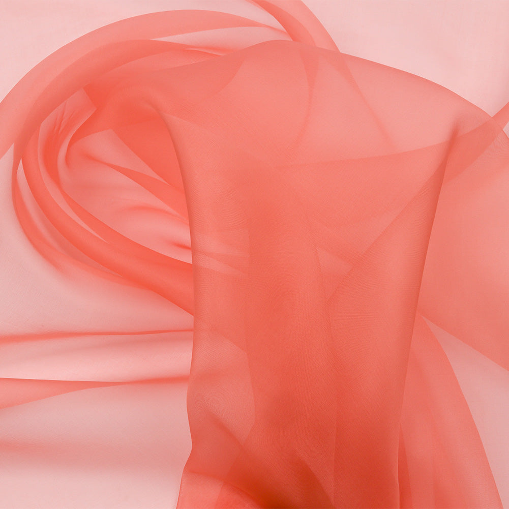 Silk Organza 44" - Coral - Premium Collection Silk Organza 44" - Coral - Premium Collection