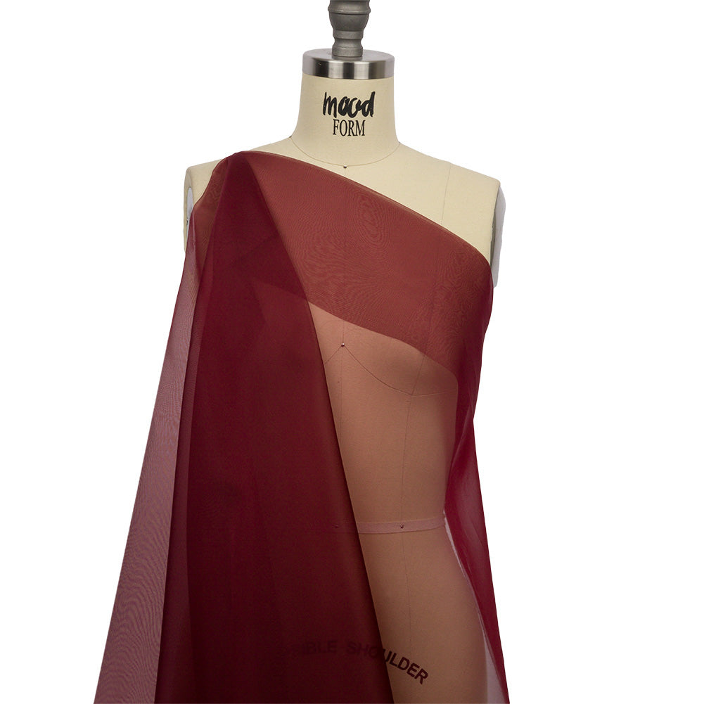 Silk Organza 44" - Maroon - Premium Collection Silk Organza 44" - Maroon - Premium Collection