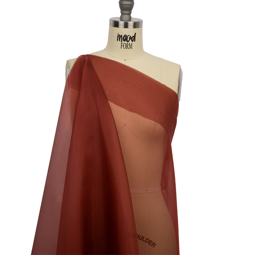 Silk Organza 44" - Mahogany - Premium Collection Silk Organza 44" - Mahogany - Premium Collection