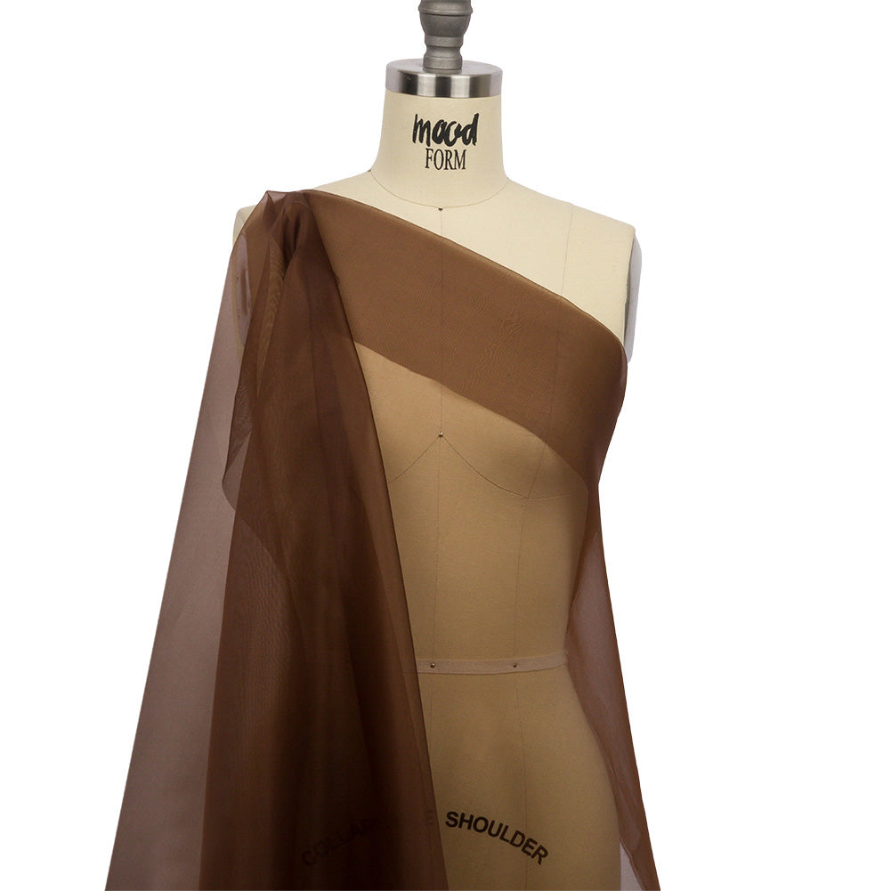 Silk Organza 44" - Chocolate - Premium Collection