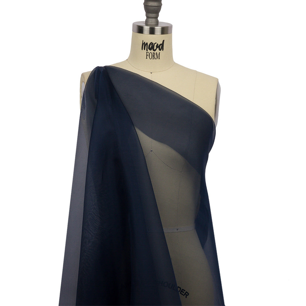 Silk Organza 44" - Navy - Premium Collection