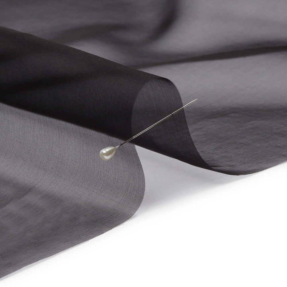 Silk Organza 44" - Black - Premium Collection
