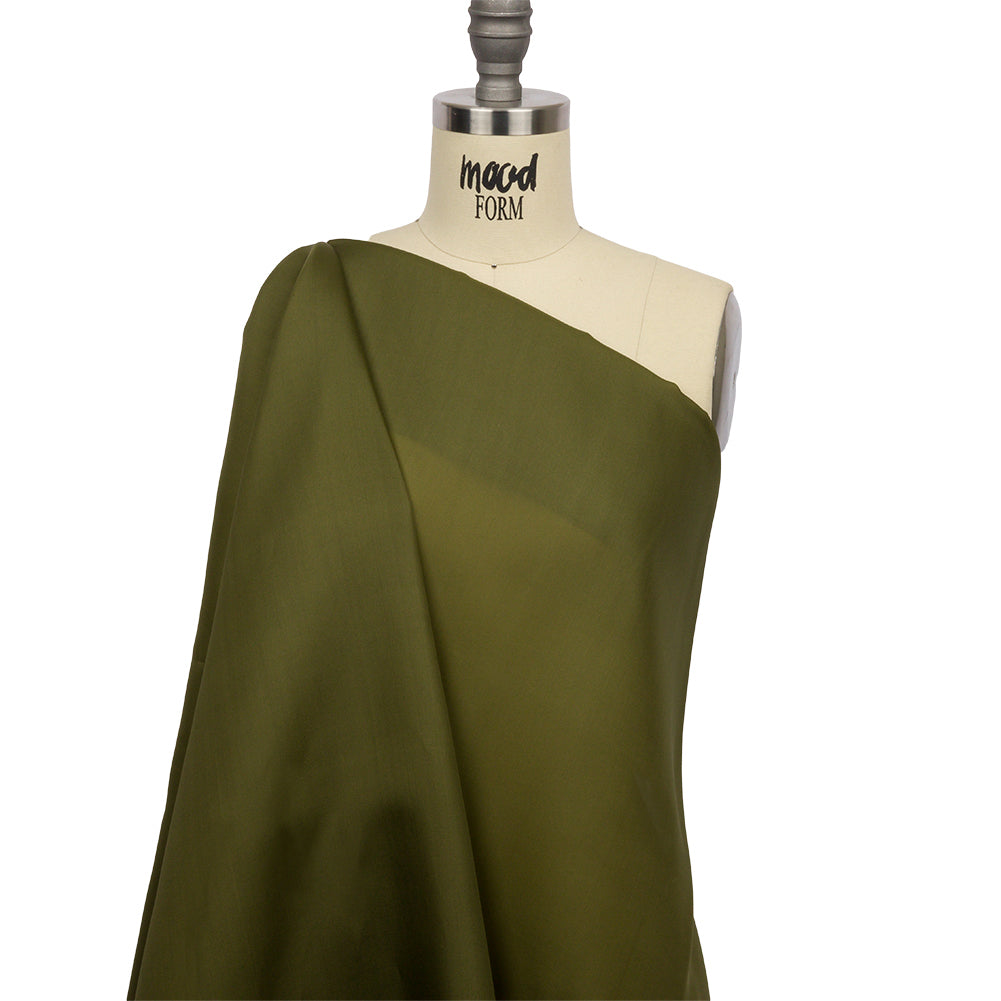 Silk Satin-Face Organza 54" - Olive Green - Premium Collection Silk Satin-Face Organza 54" - Olive Green - Premium Collection
