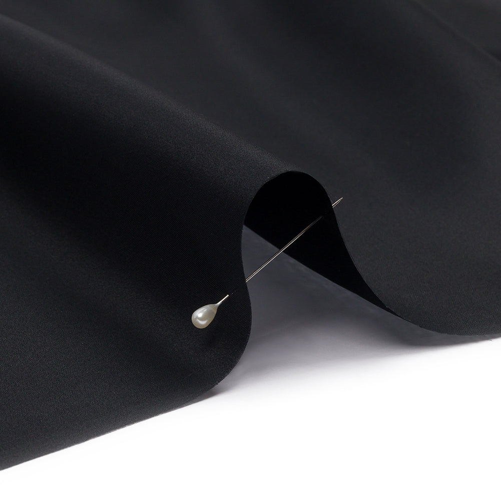 Silk Satin-Face Organza 54" - Black - Premium Collection