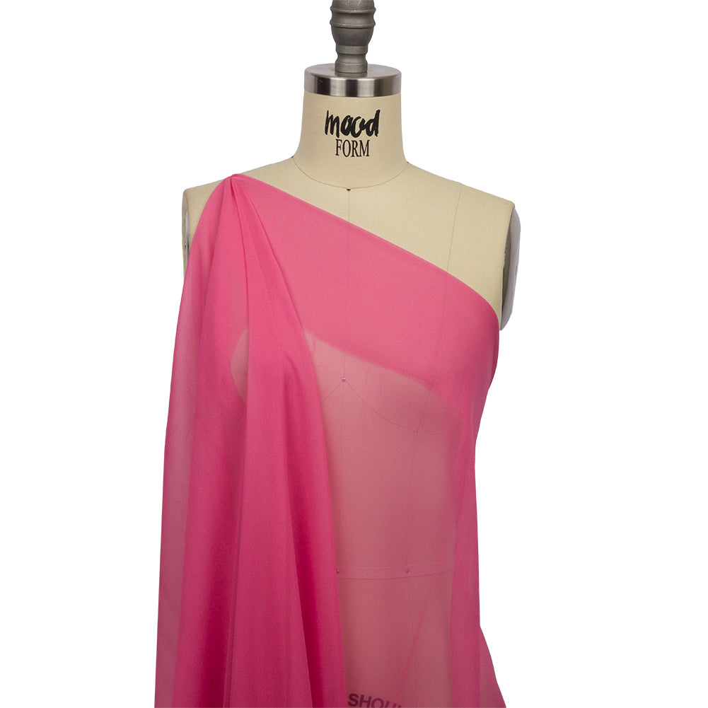 Silk Chiffon 44" - Carmine Rose - Premium Collection Silk Chiffon 44" - Carmine Rose - Premium Collection