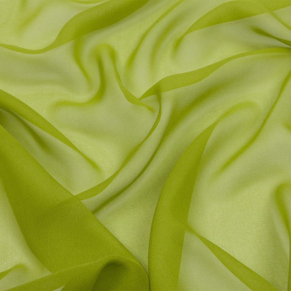 Silk Chiffon 44" - Peridot Green - Premium Collection Silk Chiffon 44" - Peridot Green - Premium Collection