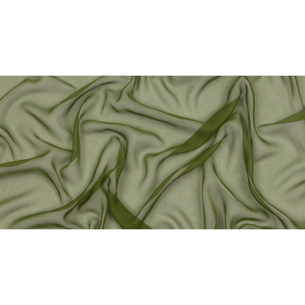 Silk Chiffon 44" - Pesto Green - Premium Collection Silk Chiffon 44" - Pesto Green - Premium Collection
