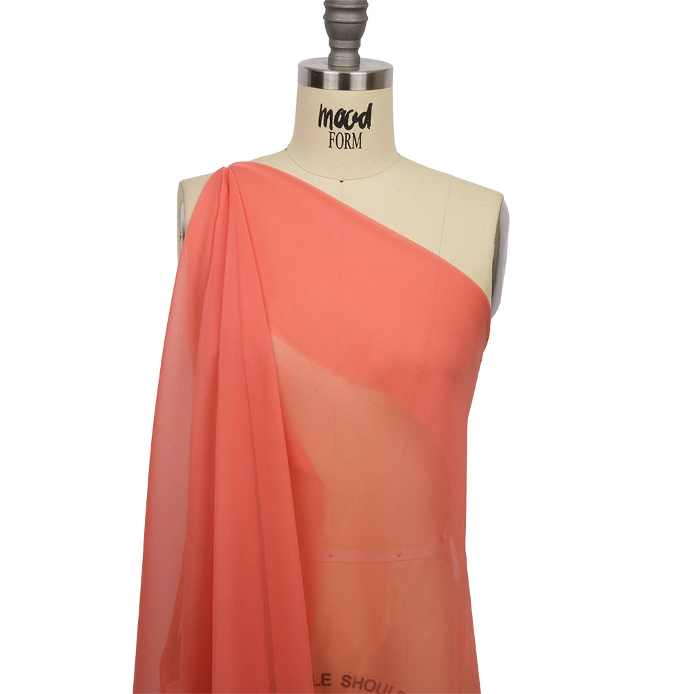 Silk Chiffon 44" - Coral - Premium Collection Silk Chiffon 44" - Coral - Premium Collection