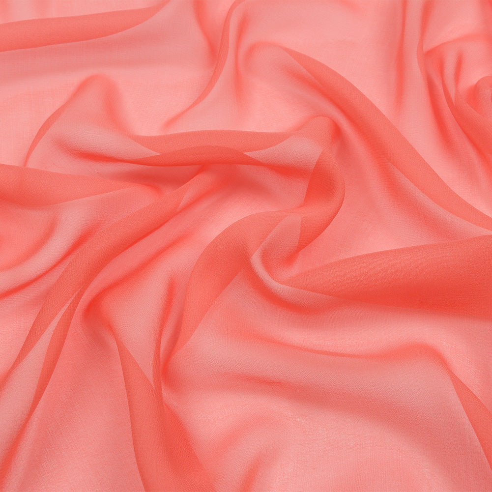 Silk Chiffon 44" - Coral - Premium Collection Silk Chiffon 44" - Coral - Premium Collection