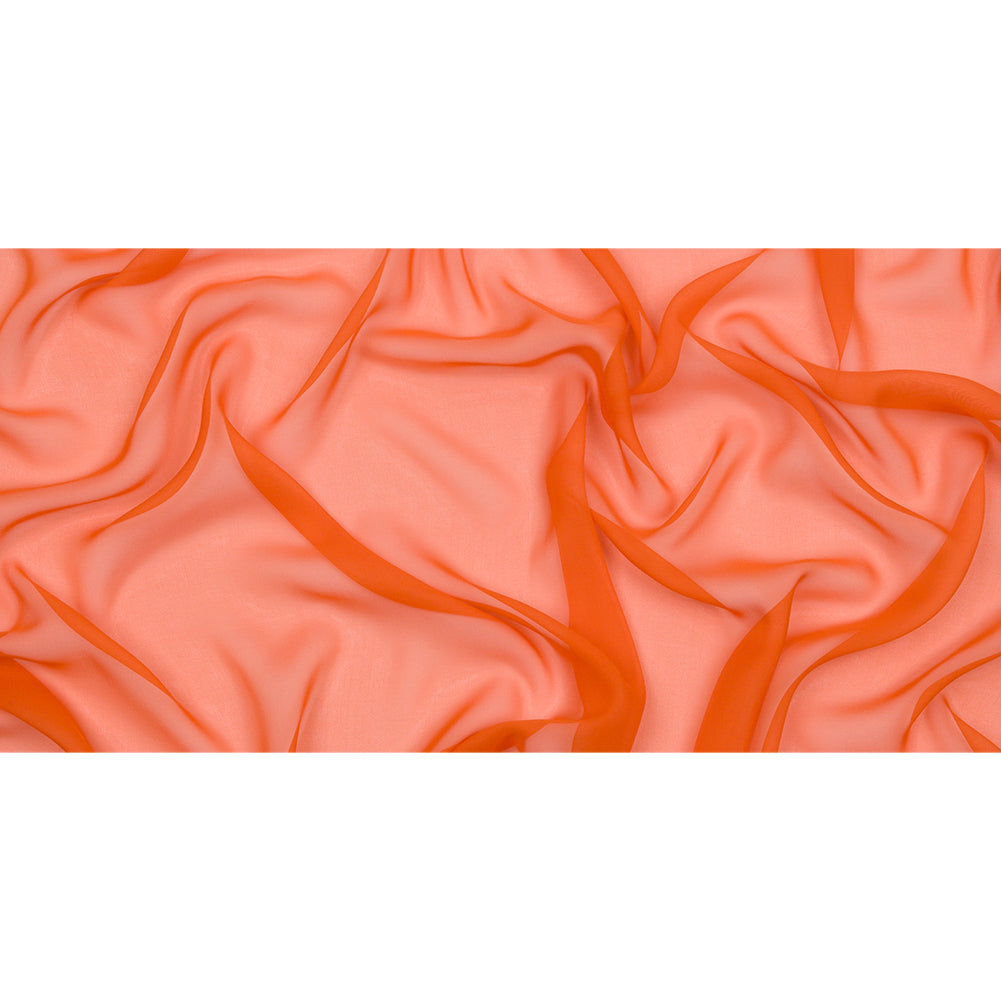 Silk Chiffon 44" - Burnt Orange - Premium Collection Silk Chiffon 44" - Burnt Orange - Premium Collection