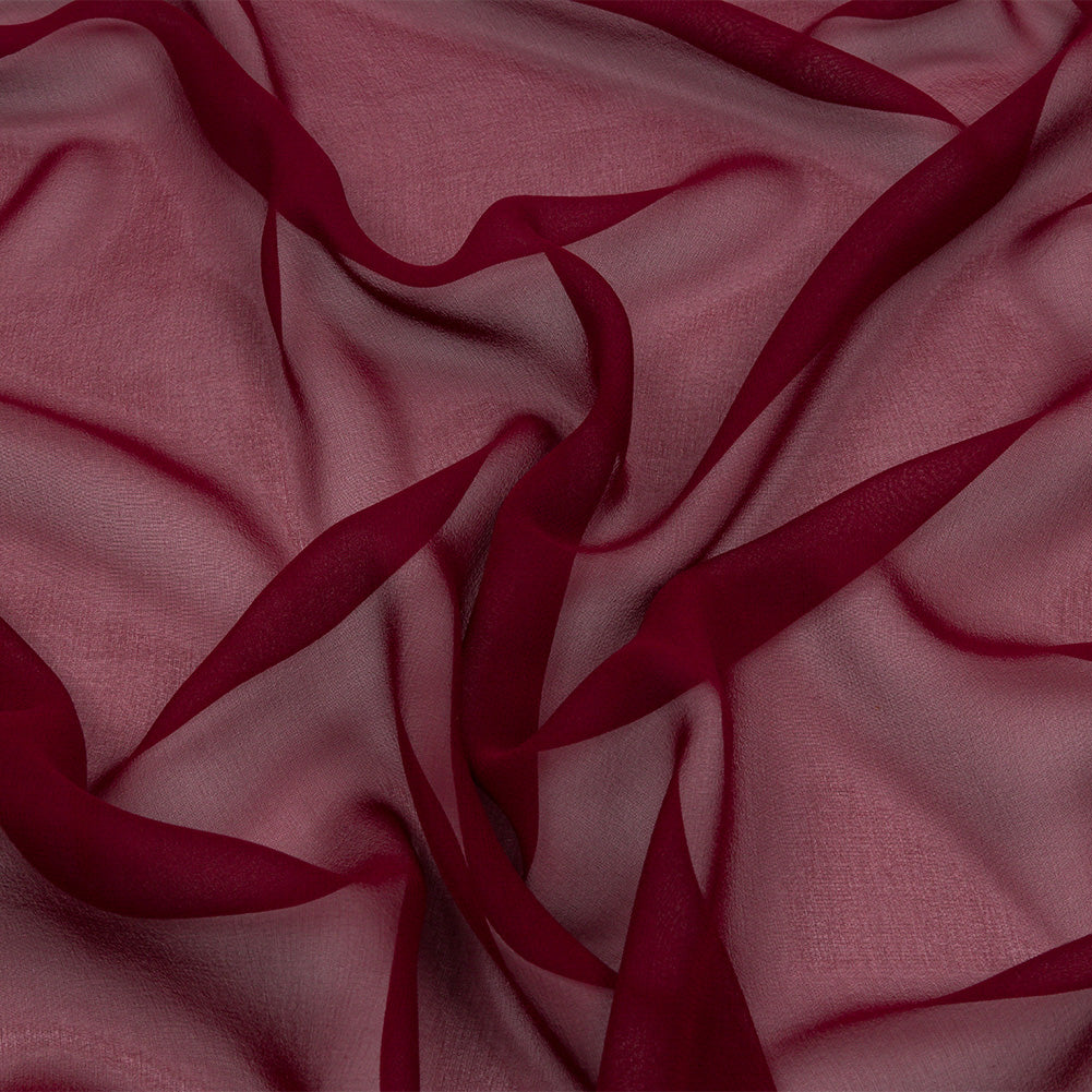 Silk Chiffon 44" - Maroon - Premium Collection Silk Chiffon 44" - Maroon - Premium Collection