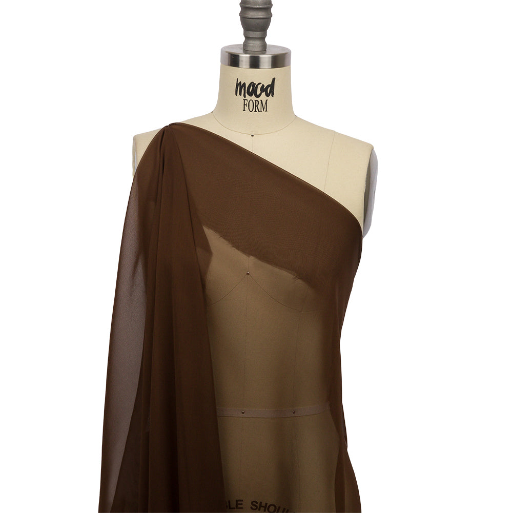 Silk Chiffon 44" - Chocolate - Premium Collection Silk Chiffon 44" - Chocolate - Premium Collection