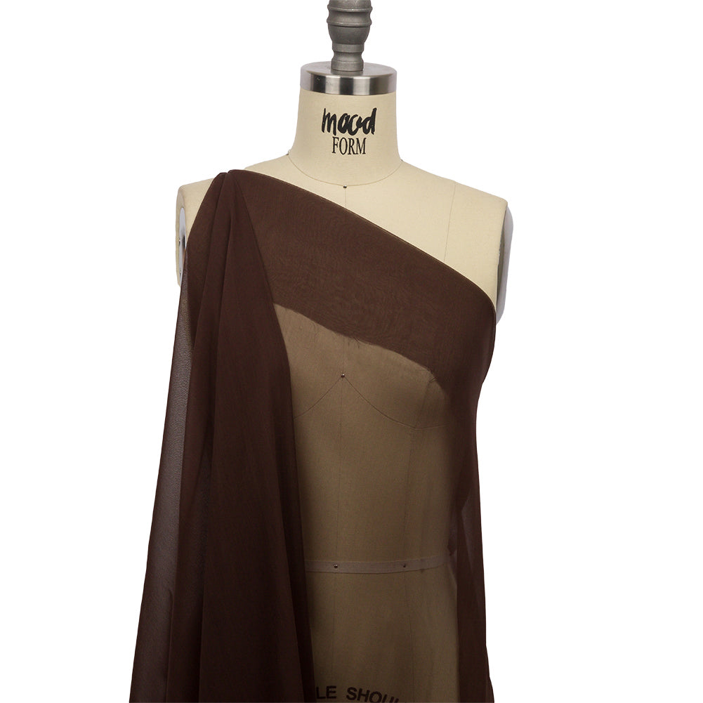 Silk Chiffon 44" - Dark Brown - Premium Collection Silk Chiffon 44" - Dark Brown - Premium Collection