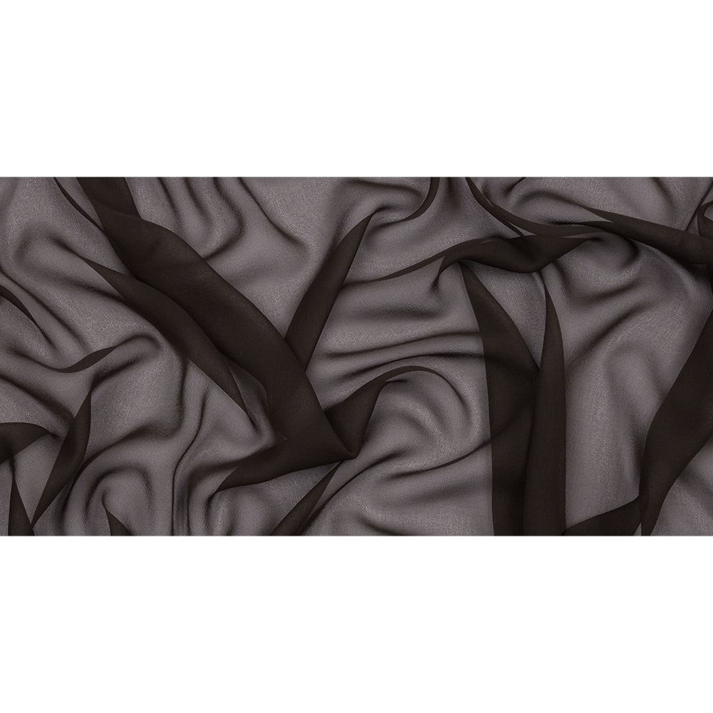 Silk Chiffon 44" - Deep Charcoal - Premium Collection
