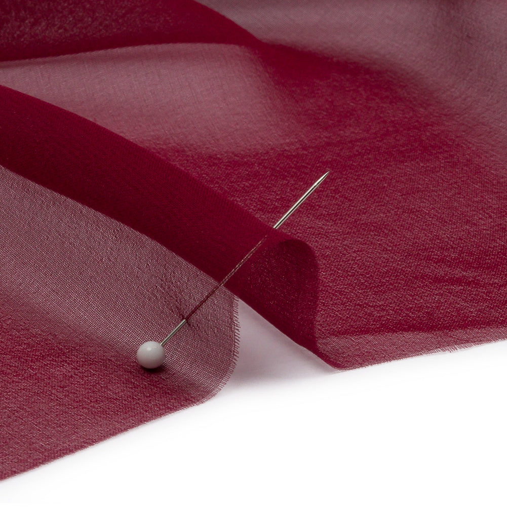 Silk Chiffon 54" - Maroon - Premium Collection Detail Silk Chiffon 54" - Maroon - Premium Collection Detail