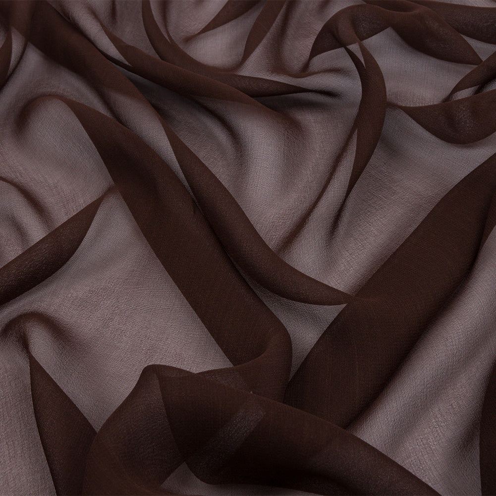 Silk Chiffon 54" - Dark Brown - Premium Collection Silk Chiffon 54" - Dark Brown - Premium Collection