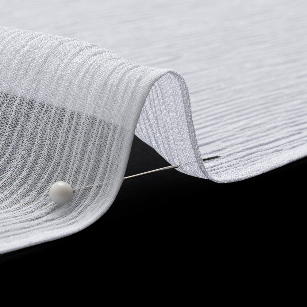 Crinkled Silk Chiffon - Bright White - Premium Collection Crinkled Silk Chiffon - Bright White - Premium Collection