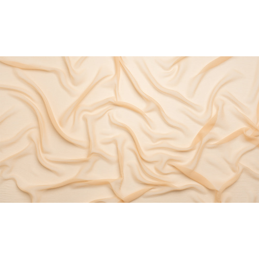 Crinkled Silk Chiffon - Ecru - Premium Collection Crinkled Silk Chiffon - Ecru - Premium Collection
