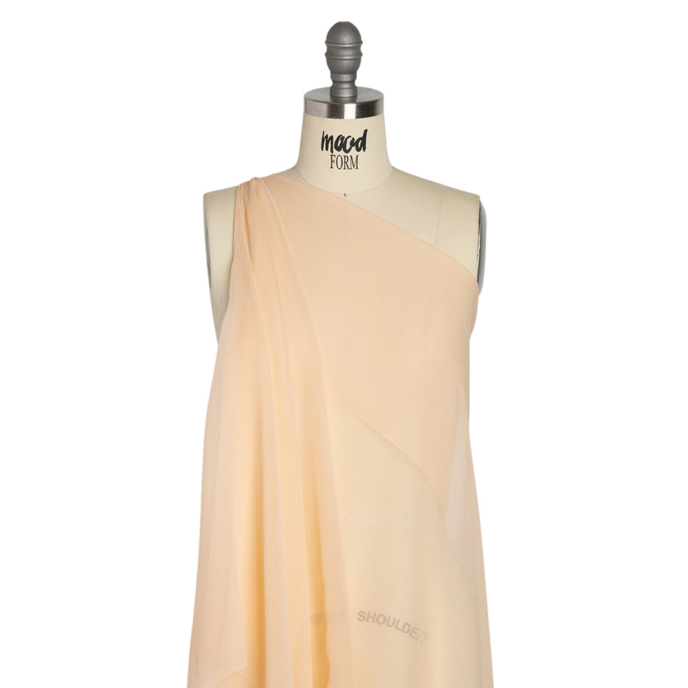 Crinkled Silk Chiffon - Pale Blush - Premium Collection Crinkled Silk Chiffon - Pale Blush - Premium Collection