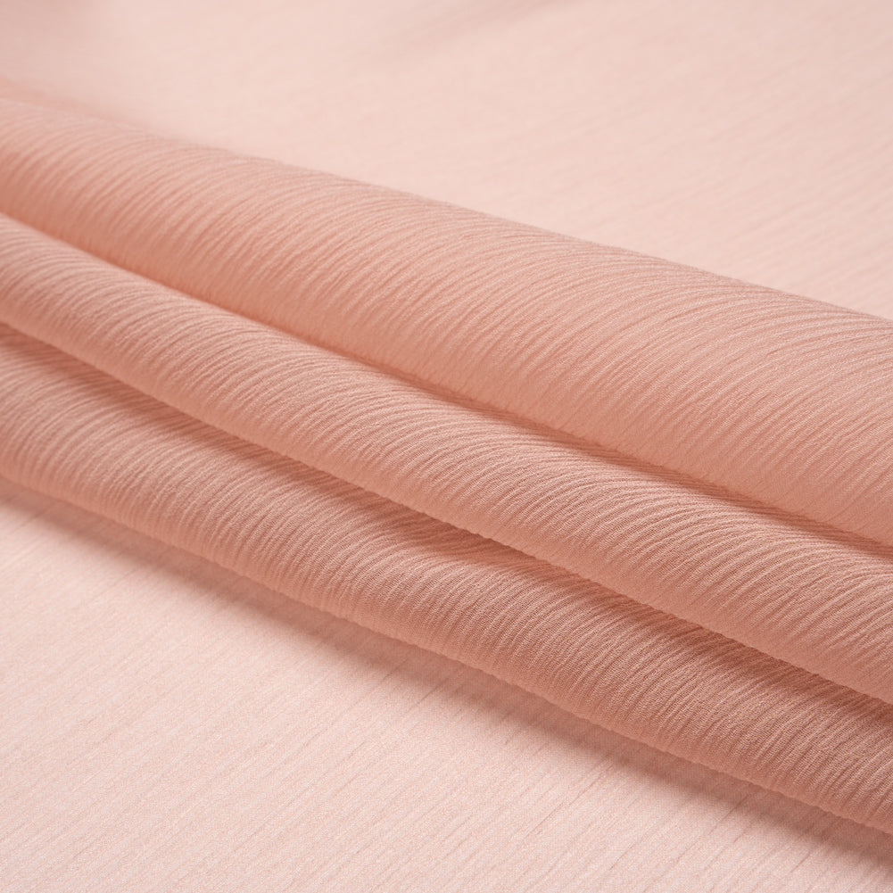 Crinkled Silk Chiffon - Blush - Premium Collection Crinkled Silk Chiffon - Blush - Premium Collection
