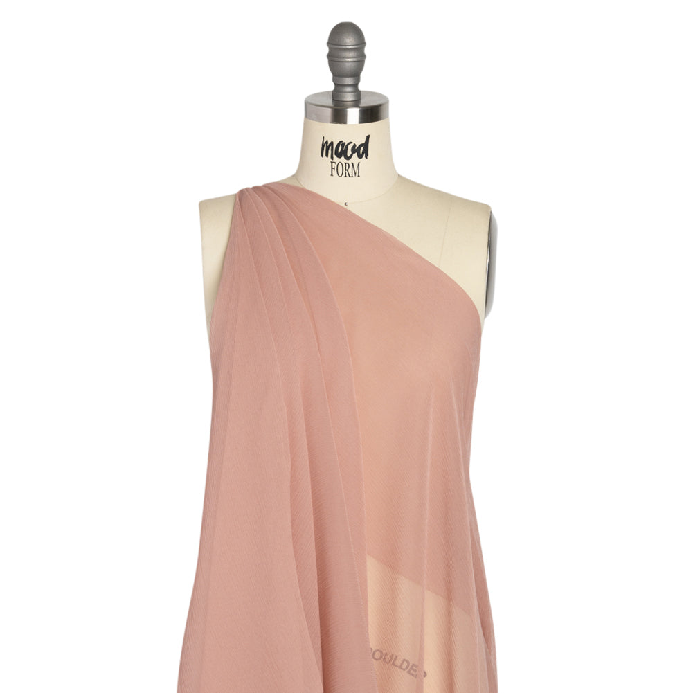 Crinkled Silk Chiffon - Blush - Premium Collection Crinkled Silk Chiffon - Blush - Premium Collection