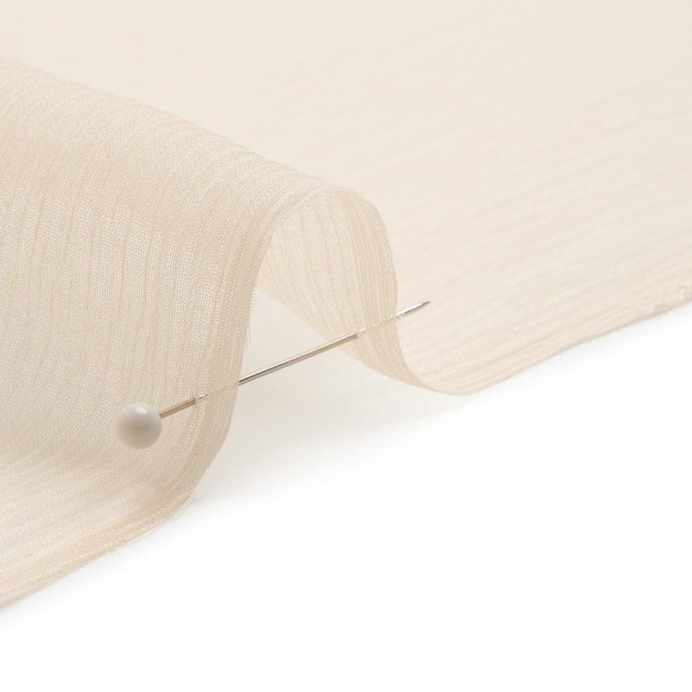 Crinkled Silk Chiffon - Cream Pink - Premium Collection Crinkled Silk Chiffon - Cream Pink - Premium Collection