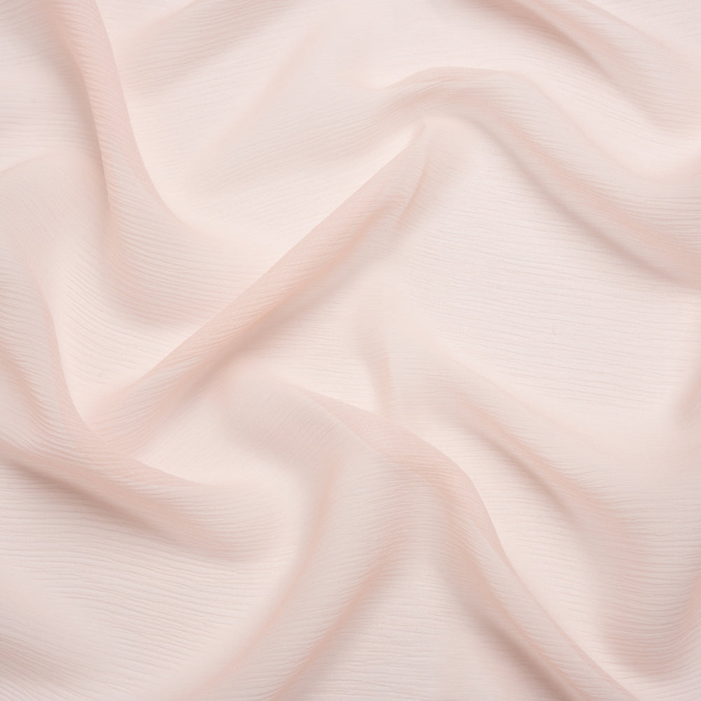Crinkled Silk Chiffon - Veiled Rose - Premium Collection Crinkled Silk Chiffon - Veiled Rose - Premium Collection