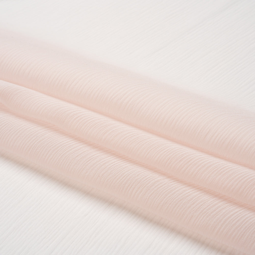Crinkled Silk Chiffon - Cradle Pink - Premium Collection Crinkled Silk Chiffon - Cradle Pink - Premium Collection