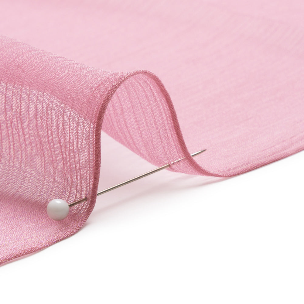 Crinkled Silk Chiffon - Polignac Pink - Premium Collection - Detail Crinkled Silk Chiffon - Polignac Pink - Premium Collection - Detail