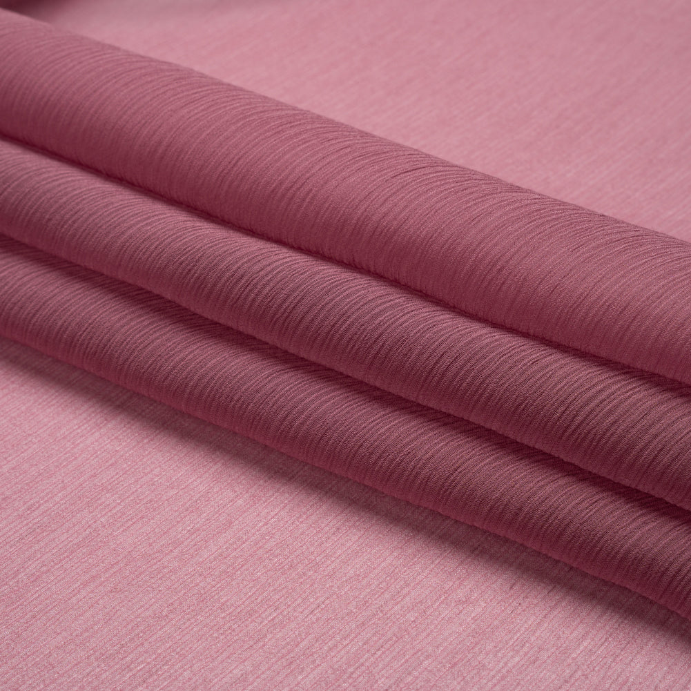Crinkled Silk Chiffon - Crushed Berry - Premium Collection - Folded Crinkled Silk Chiffon - Crushed Berry - Premium Collection - Folded