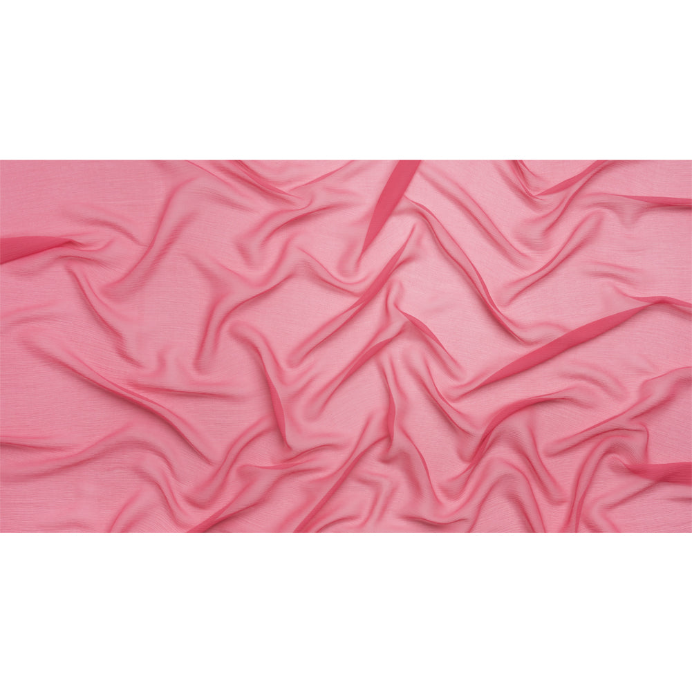 Crinkled Silk Chiffon - Rapture Rose - Premium Collection Crinkled Silk Chiffon - Rapture Rose - Premium Collection