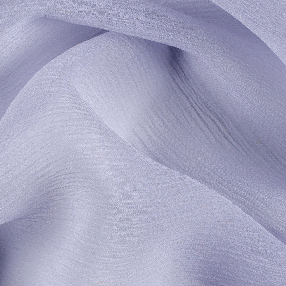 Crinkled Silk Chiffon - Icelandic Blue - Premium Collection Crinkled Silk Chiffon - Icelandic Blue - Premium Collection