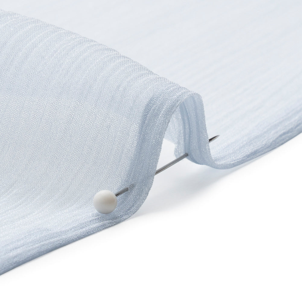 Crinkled Silk Chiffon - Baby Blue - Premium Collection Crinkled Silk Chiffon - Baby Blue - Premium Collection