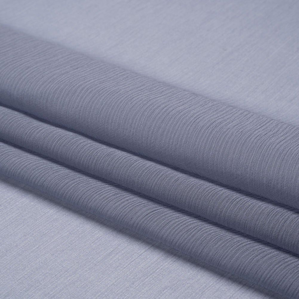 Crinkled Silk Chiffon - Infinity Blue - Premium Collection Crinkled Silk Chiffon - Infinity Blue - Premium Collection