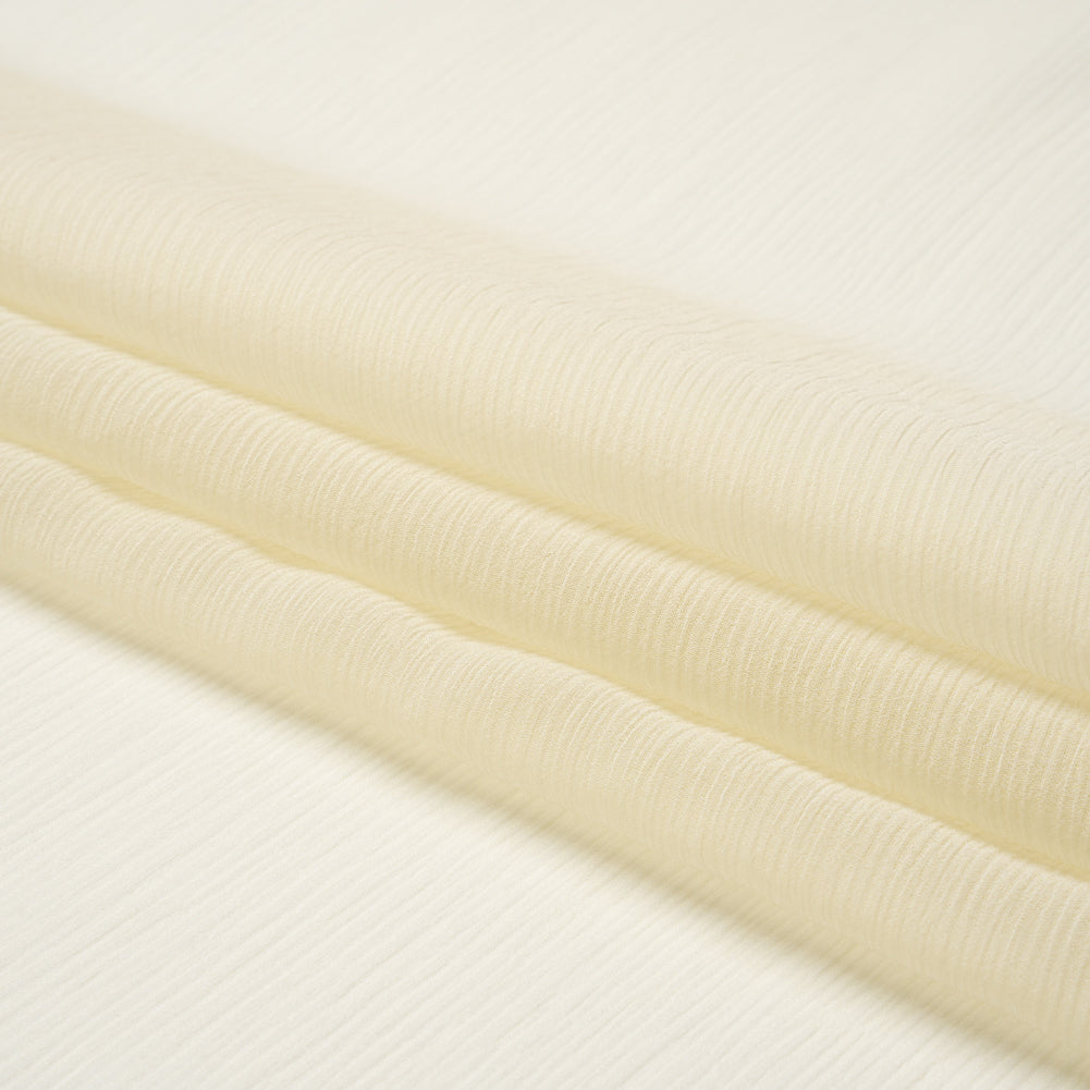 Gasa de seda arrugada - Marfil - Colección Premium Gasa de seda arrugada - Marfil - Colección Premium