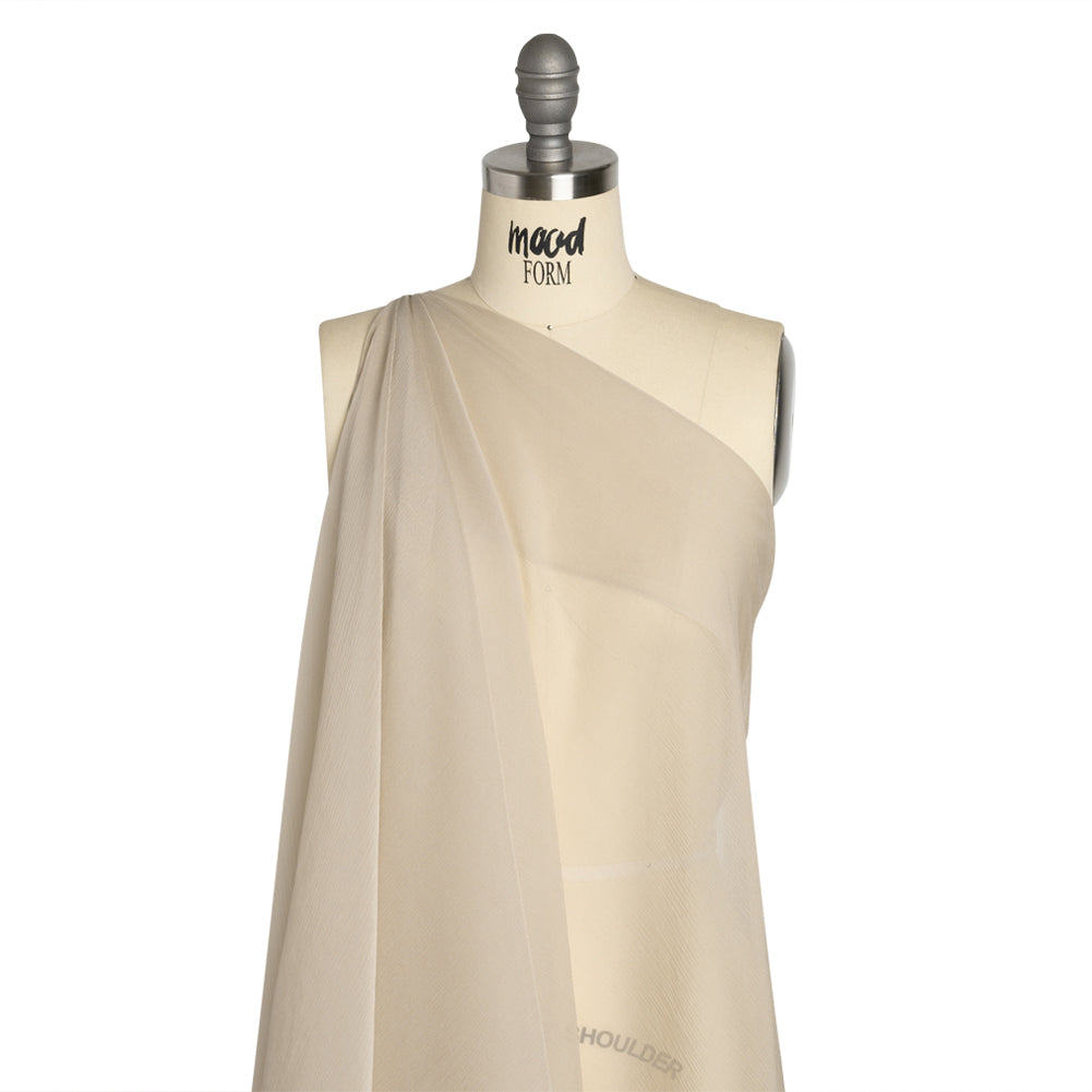 Crinkled Silk Chiffon - Feather Gray - Premium Collection Detail Crinkled Silk Chiffon - Feather Gray - Premium Collection Detail