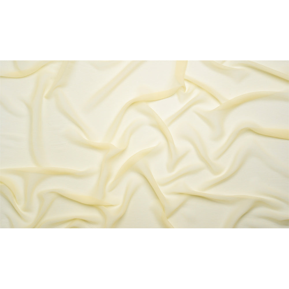 Crinkled Silk Chiffon - Pale Yellow - Premium Collection Crinkled Silk Chiffon - Pale Yellow - Premium Collection