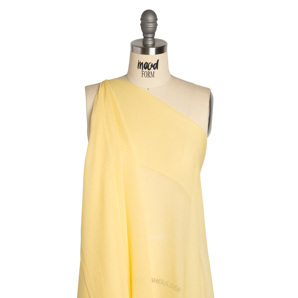 Crinkled Silk Chiffon - French Vanilla - Premium Collection Crinkled Silk Chiffon - French Vanilla - Premium Collection